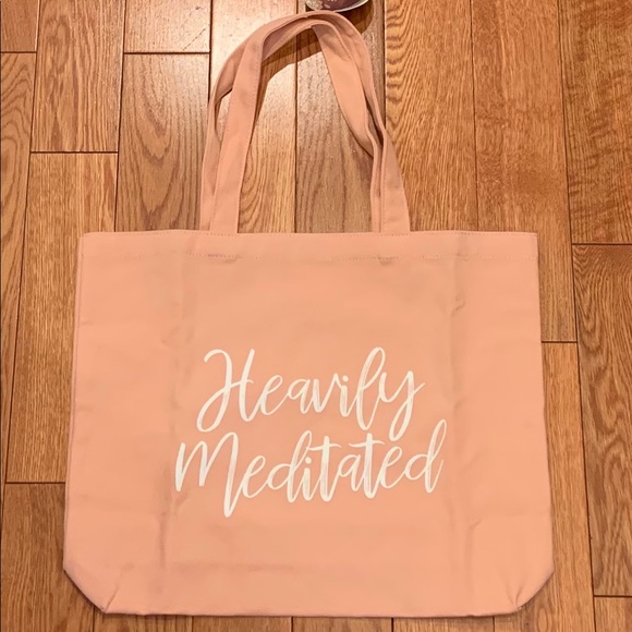 pale pink tote bag